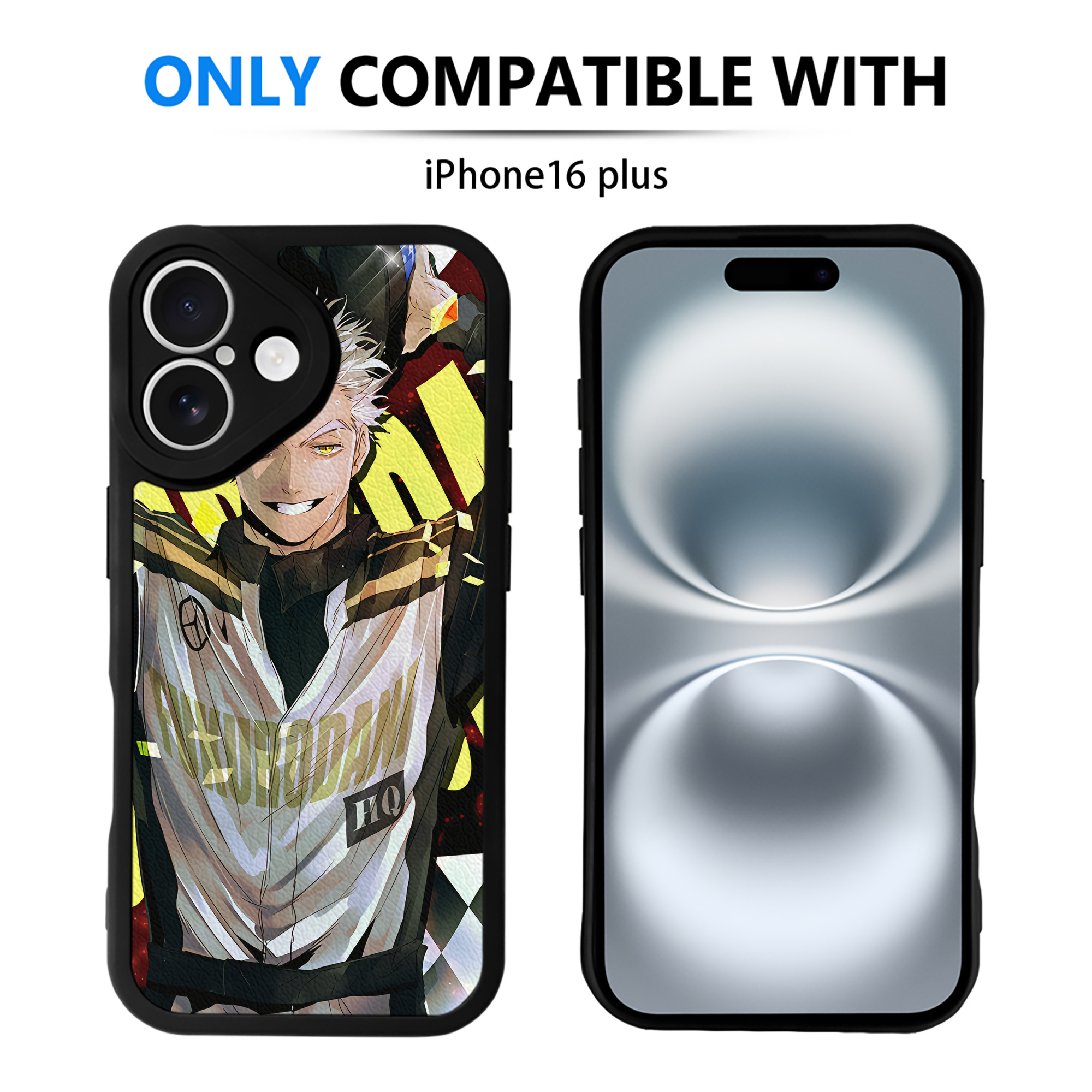（画像用） ハイキュー!! Haikyu!! 【iPhone 16シリーズ対応】シリコンスマホケース（レザー調） 材質：シリコン